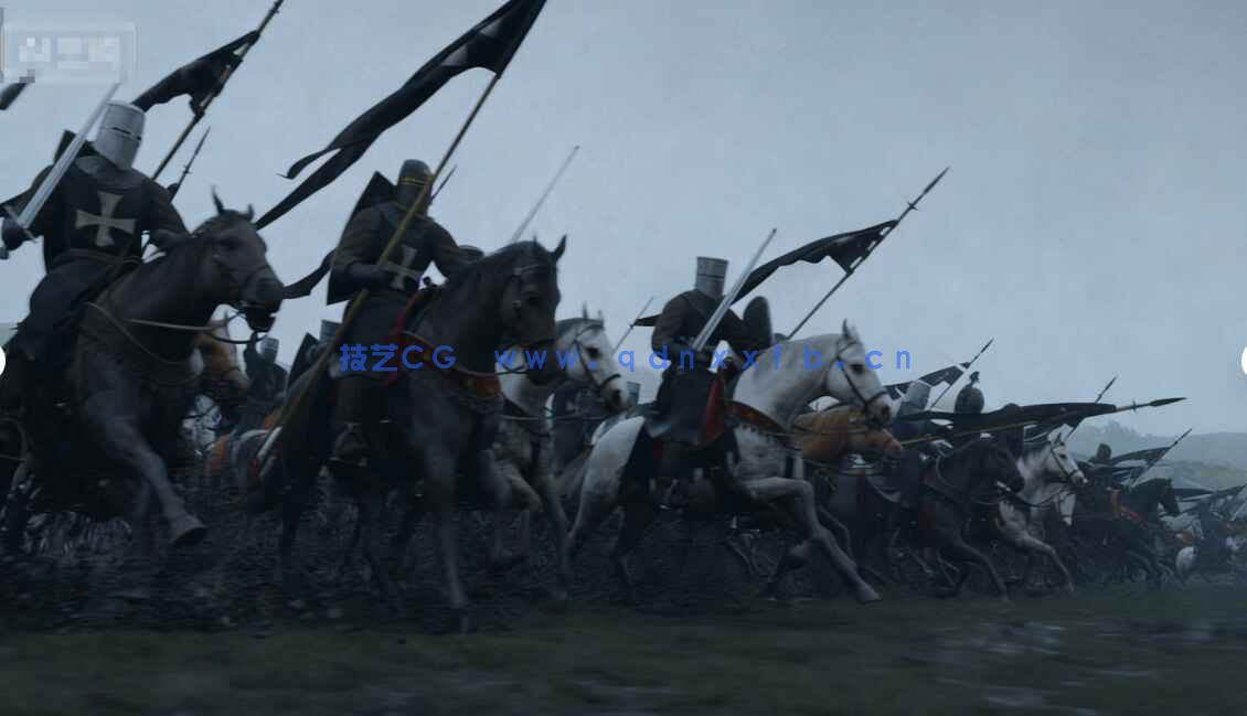 [独立角色] 中世纪十字军远征军战争主题军队与建筑大型3D模型合集(图3)