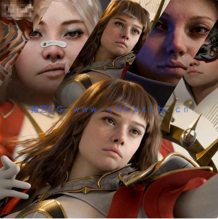 [独立角色] 24组Blender影视级写实人体皮肤质感角色艺术3D模型合集(图1)