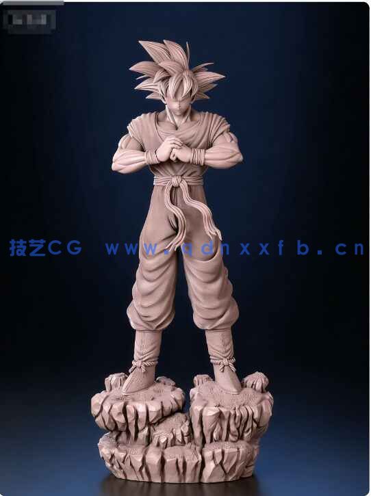 [独立角色] 孙悟空站姿《龙珠》动漫角色雕塑雕刻3D模型(图2)