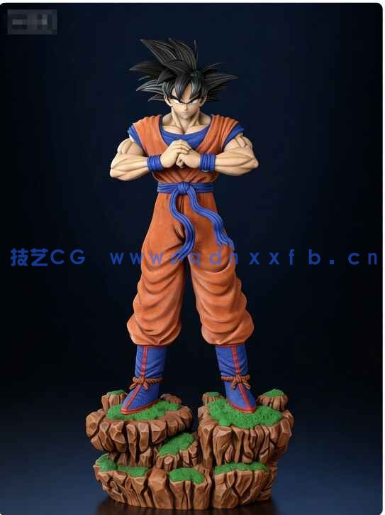 [独立角色] 孙悟空站姿《龙珠》动漫角色雕塑雕刻3D模型(图1)