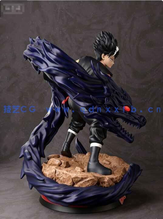 [独立角色] 飞影《幽游白书》动漫角色雕塑雕刻3D模型(图2)