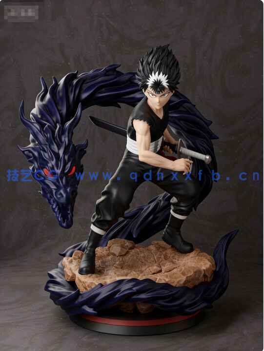 [独立角色] 飞影《幽游白书》动漫角色雕塑雕刻3D模型(图1)