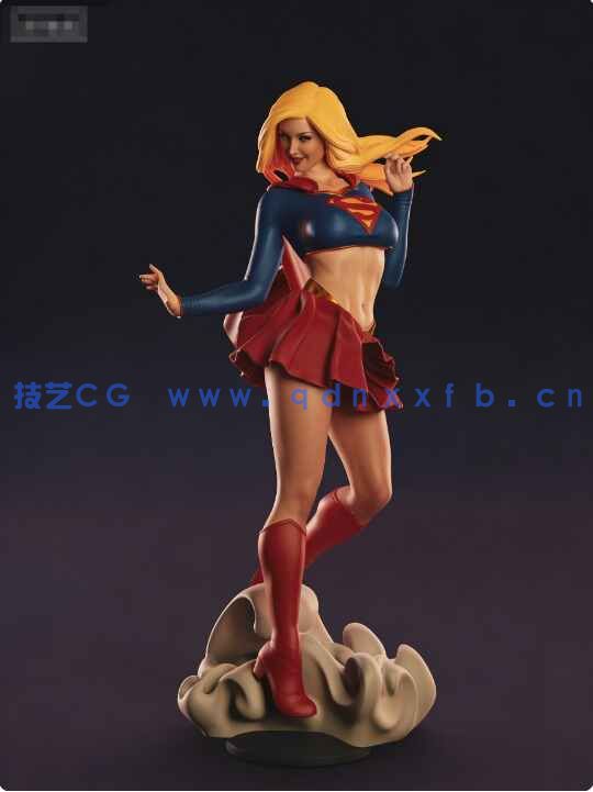 [独立角色] 女超人DC动漫角色雕塑雕刻3D模型(图4)
