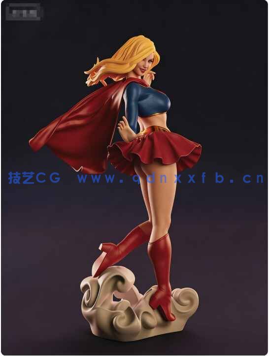 [独立角色] 女超人DC动漫角色雕塑雕刻3D模型(图3)