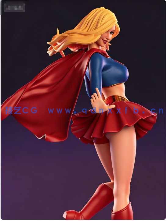 [独立角色] 女超人DC动漫角色雕塑雕刻3D模型(图2)