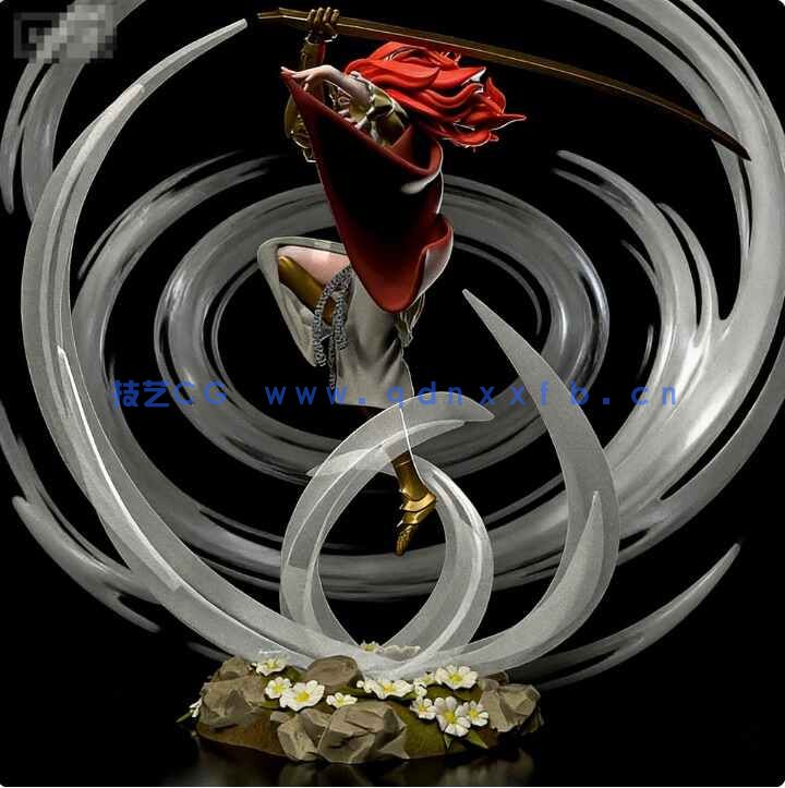 [独立角色] 玛莲妮亚战斗姿势艾尔登法环游戏角色雕塑3D打印模型(图3)