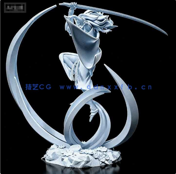 [独立角色] 玛莲妮亚战斗姿势艾尔登法环游戏角色雕塑3D打印模型(图4)