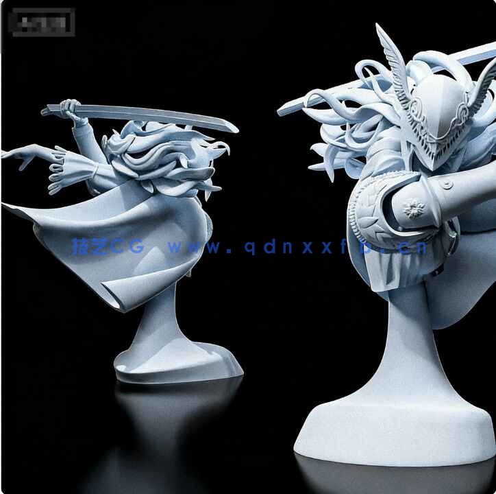 [独立角色] 玛莲妮亚战斗姿势艾尔登法环游戏角色雕塑3D打印模型(图5)