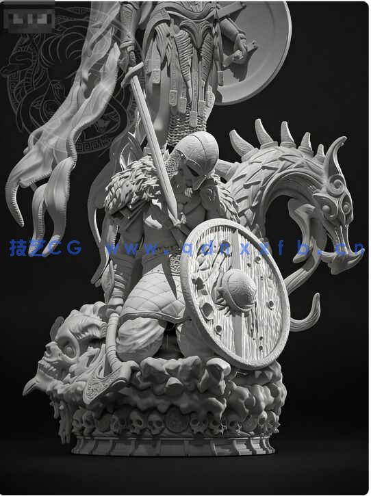 [独立角色] 玛莲妮亚战斗姿势《艾尔登法环》游戏角色雕塑雕刻3D模型(图6)