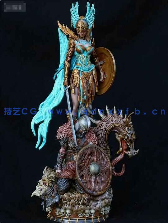 [独立角色] 玛莲妮亚战斗姿势《艾尔登法环》游戏角色雕塑雕刻3D模型(图1)