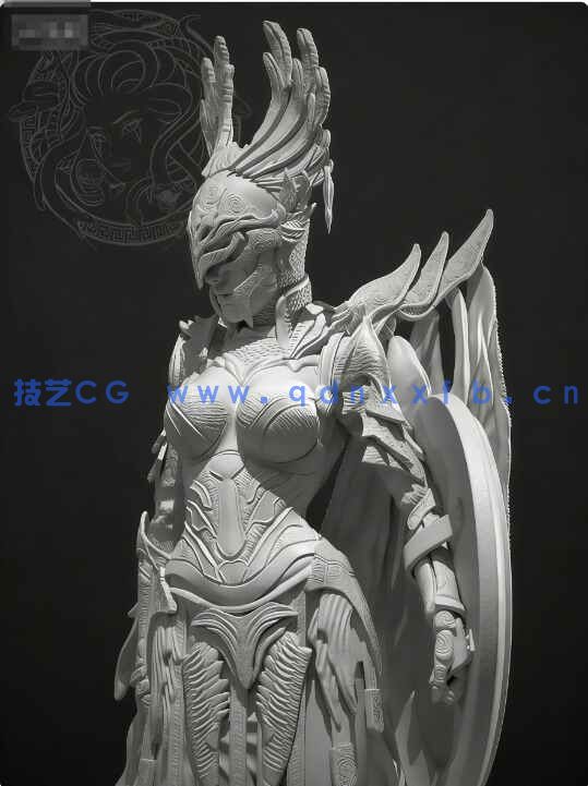 [独立角色] 玛莲妮亚战斗姿势《艾尔登法环》游戏角色雕塑雕刻3D模型(图3)