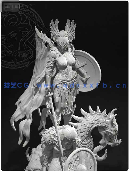 [独立角色] 玛莲妮亚战斗姿势《艾尔登法环》游戏角色雕塑雕刻3D模型(图7)