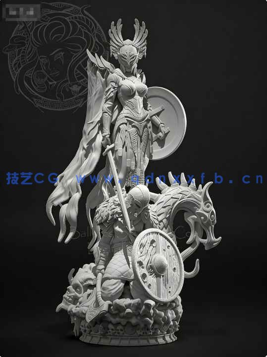 [独立角色] 玛莲妮亚战斗姿势《艾尔登法环》游戏角色雕塑雕刻3D模型(图2)