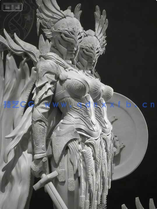 [独立角色] 玛莲妮亚战斗姿势《艾尔登法环》游戏角色雕塑雕刻3D模型(图4)