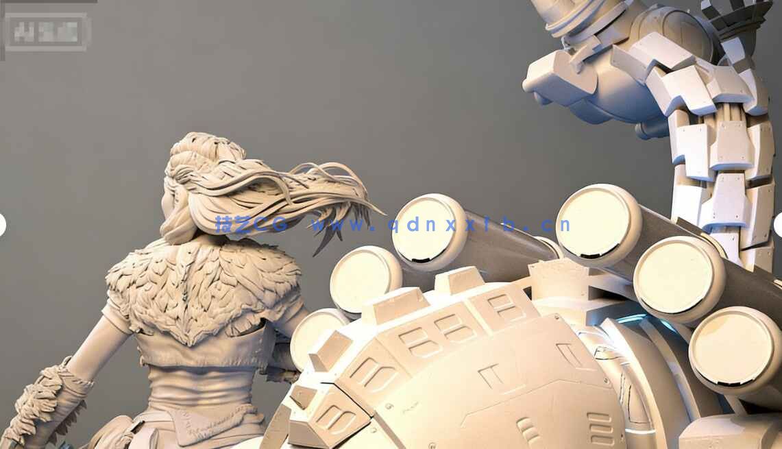 [独立角色] Aloy埃洛伊《地平线：零之曙光》游戏角色雕塑3D打印模型(图5)