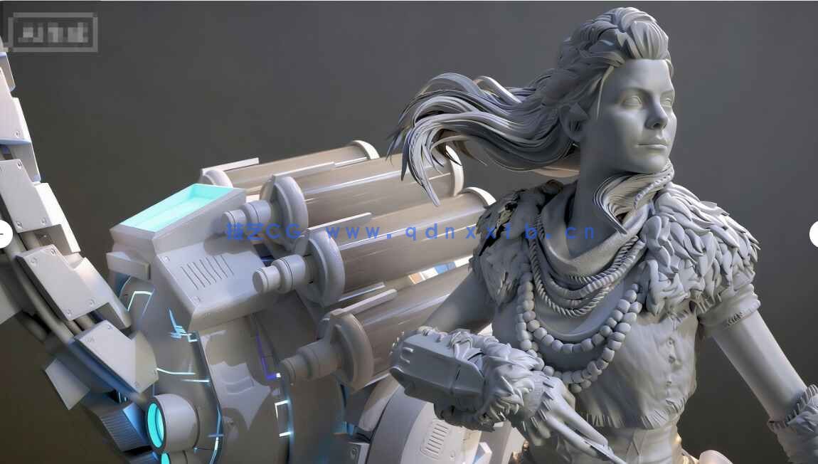 [独立角色] Aloy埃洛伊《地平线：零之曙光》游戏角色雕塑3D打印模型(图3)