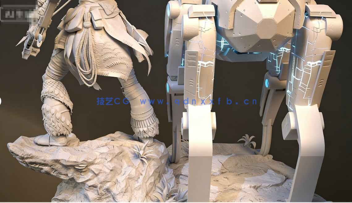 [独立角色] Aloy埃洛伊《地平线：零之曙光》游戏角色雕塑3D打印模型(图7)