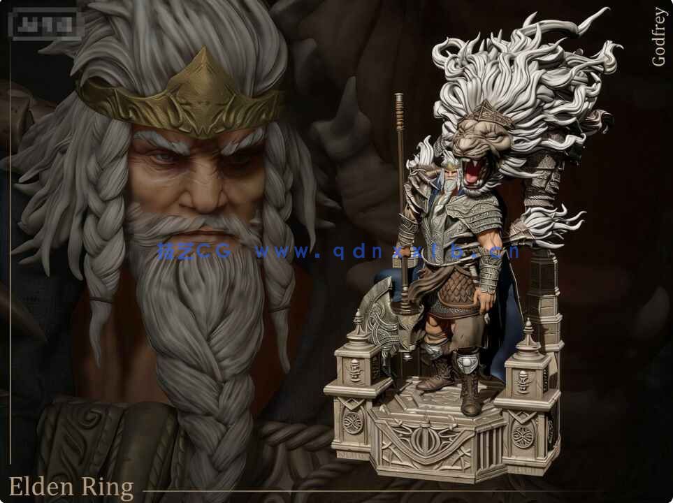 [独立角色] 戈弗雷《艾尔登法环》游戏角色雕塑3D打印模型(图5)