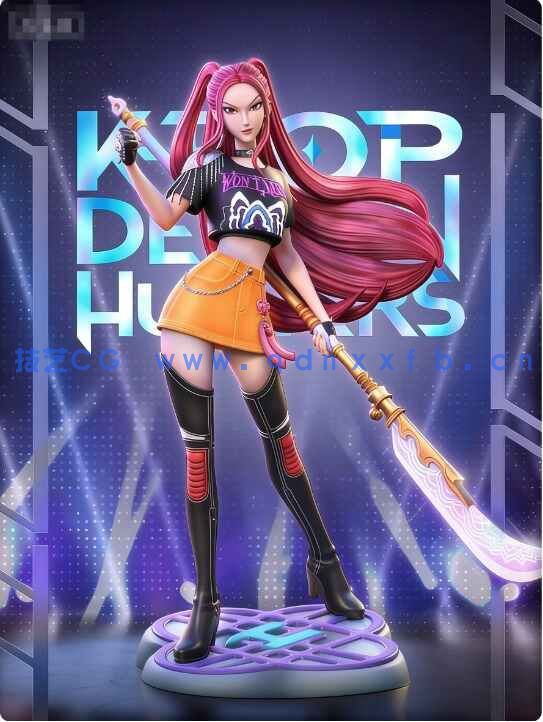 [独立角色] Mira《K-Pop恶魔猎人》动画角色雕刻手办3D打印模型(图5)