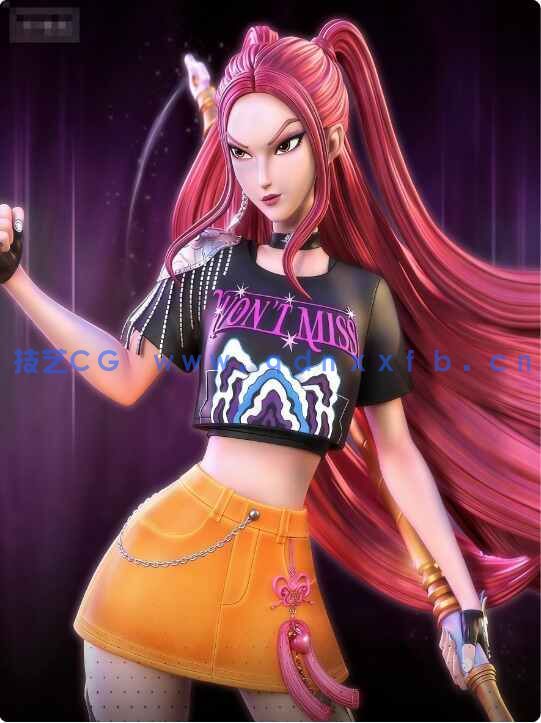 [独立角色] Mira《K-Pop恶魔猎人》动画角色雕刻手办3D打印模型(图2)