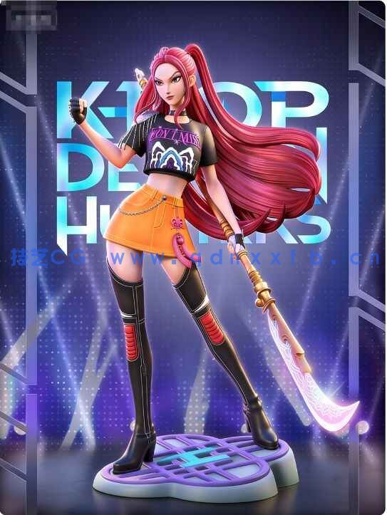 [独立角色] Mira《K-Pop恶魔猎人》动画角色雕刻手办3D打印模型(图3)