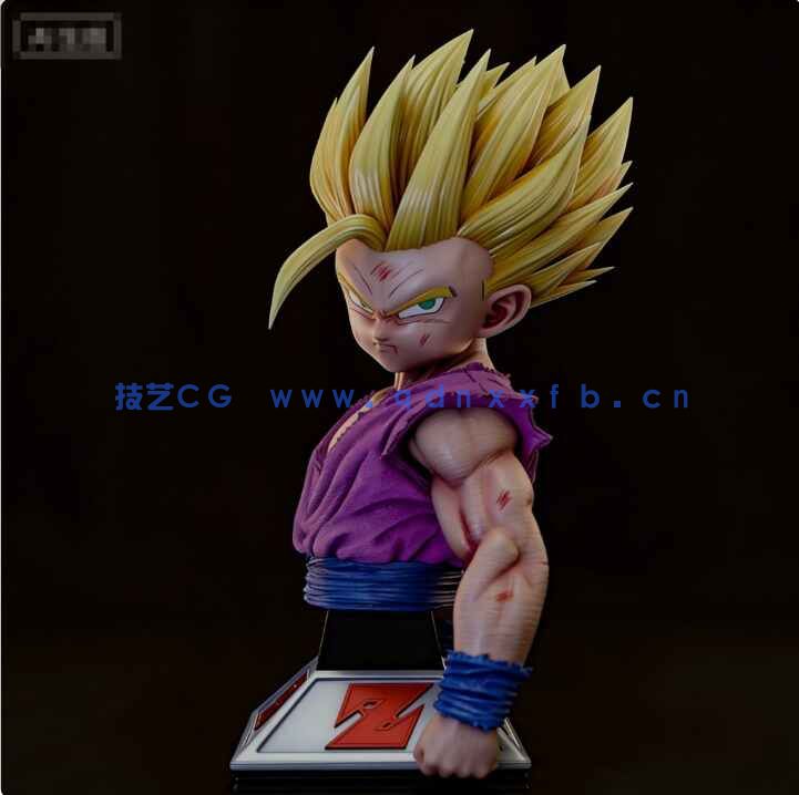 [独立角色] 孙悟饭超级赛亚人2《七龙珠》动漫角色雕塑雕刻3D模型(图2)
