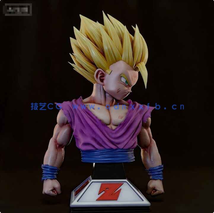 [独立角色] 孙悟饭超级赛亚人2《七龙珠》动漫角色雕塑雕刻3D模型(图3)