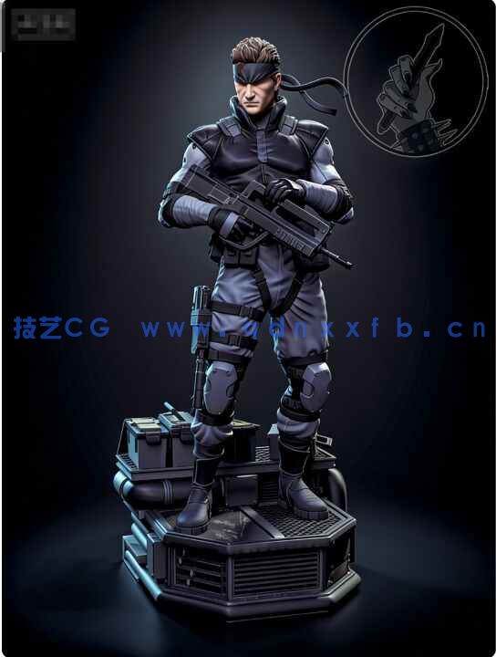 [独立角色] Snake斯内克站姿《合金装备》游戏角色雕塑3D打印模型(图1)
