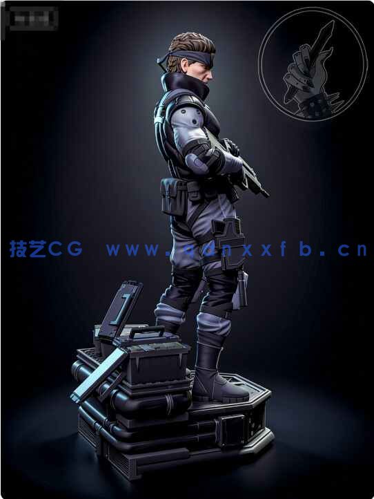 [独立角色] Snake斯内克站姿《合金装备》游戏角色雕塑3D打印模型(图5)