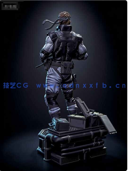[独立角色] Snake斯内克站姿《合金装备》游戏角色雕塑3D打印模型(图3)