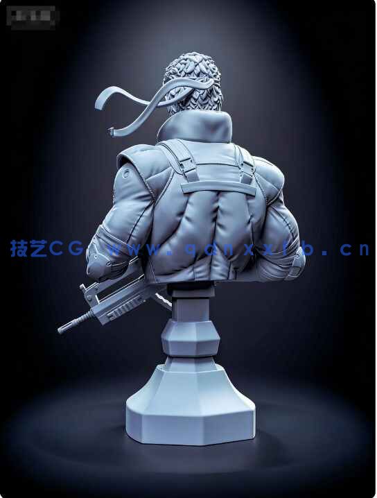 [独立角色] Snake斯内克站姿《合金装备》游戏角色雕塑3D打印模型(图8)