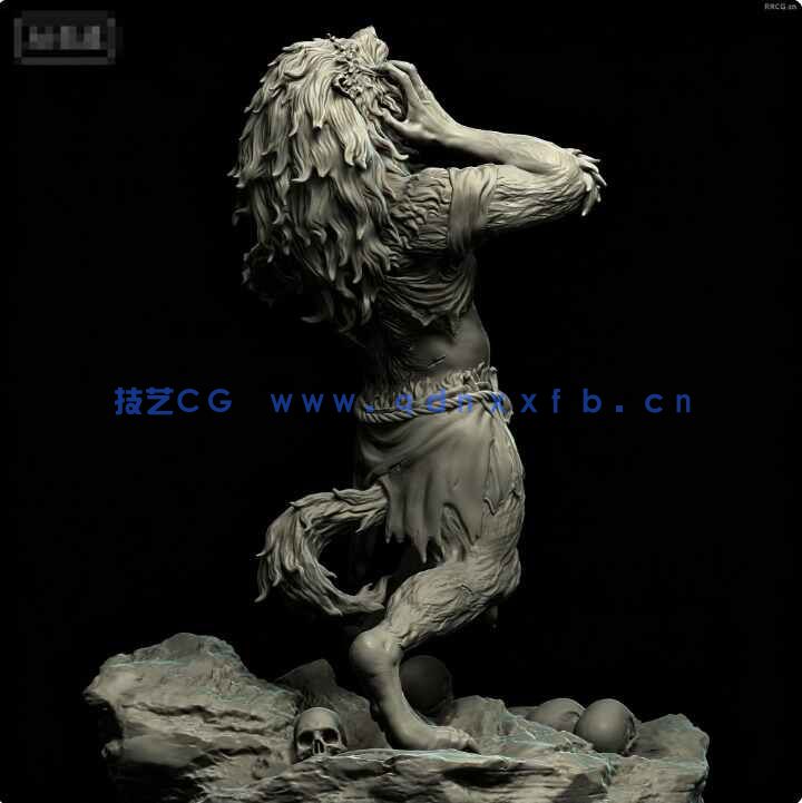 [独立角色] 狼人传说神话角色雕刻手办3D打印模型(图2)