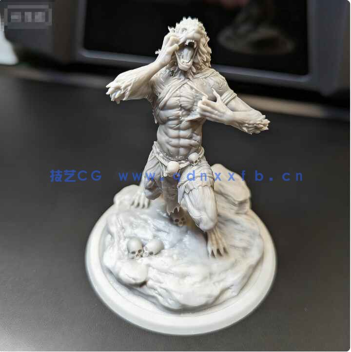 [独立角色] 狼人传说神话角色雕刻手办3D打印模型(图5)
