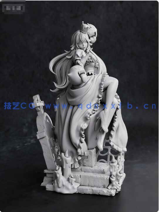 [独立角色] 害羞幽灵王姬《超级马力欧兄弟》动漫角色雕塑3D打印模型(图2)