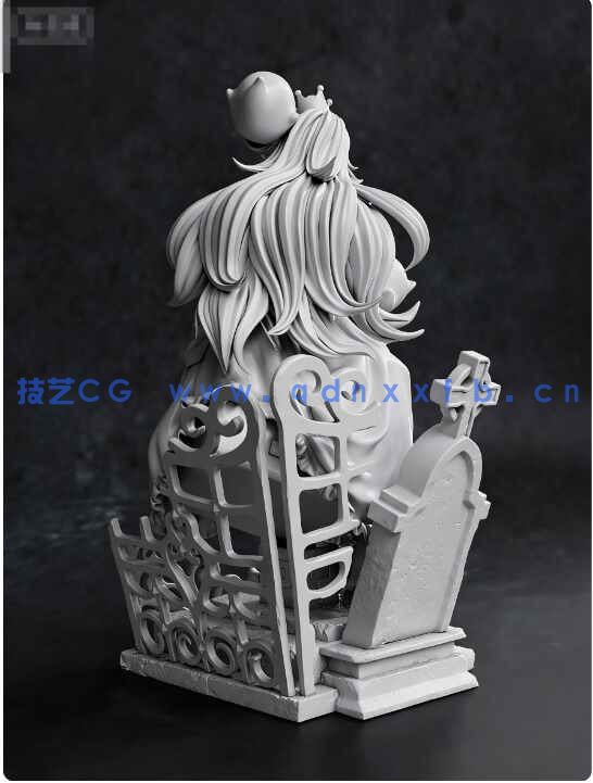 [独立角色] 害羞幽灵王姬《超级马力欧兄弟》动漫角色雕塑3D打印模型(图5)