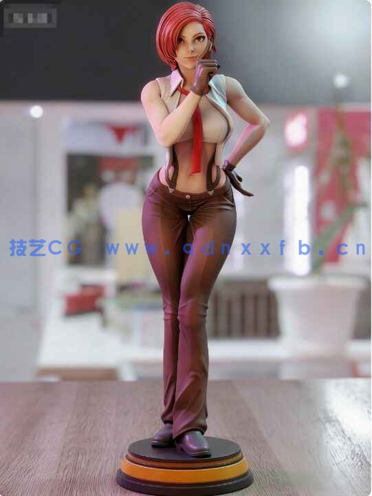 [独立角色] 温妮莎《拳皇》游戏角色雕塑3D打印模型(图3)