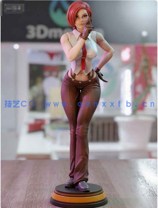 [独立角色] 温妮莎《拳皇》游戏角色雕塑3D打印模型(图2)