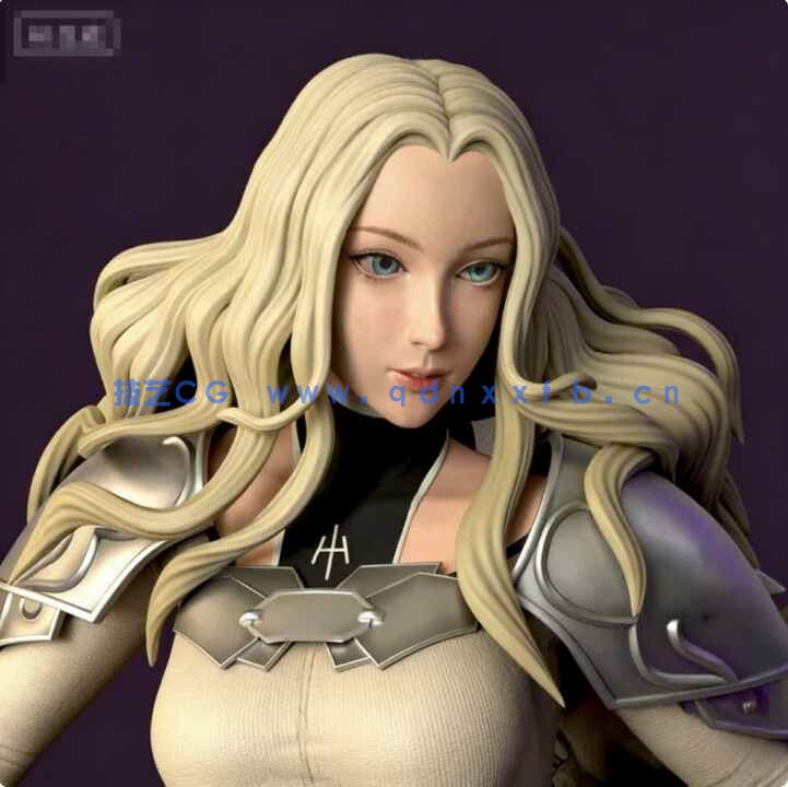 [独立角色] 泰蕾莎坐姿《大剑》动漫角色雕塑3D打印模型(图4)