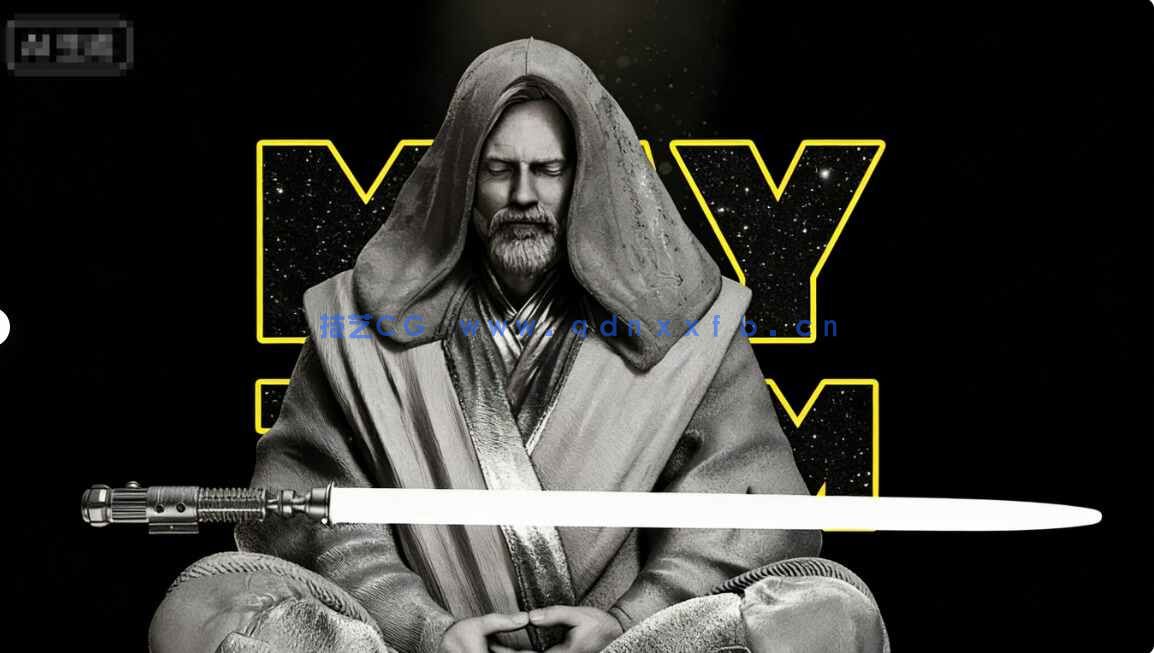 [独立角色] 欧比旺绝地大师《星球大战》影视角色雕塑3D打印模型(图9)