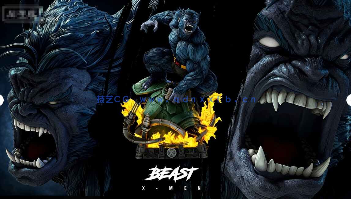 [独立角色] 野兽Beast超级英雄《X战警》动漫角色雕塑3D打印模型(图1)