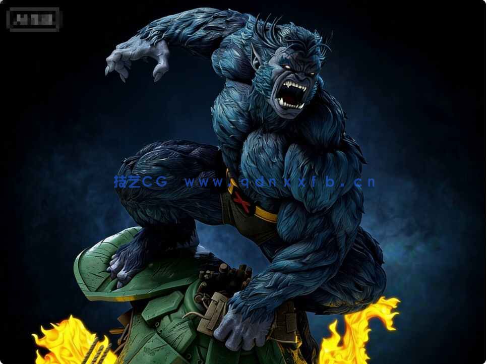 [独立角色] 野兽Beast超级英雄《X战警》动漫角色雕塑3D打印模型(图4)