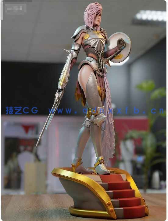 [独立角色] 埃克莱尔·法隆《最终幻想13》游戏角色雕塑3D打印模型(图3)