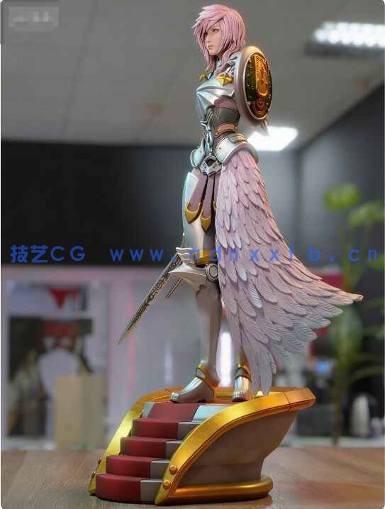 [独立角色] 埃克莱尔·法隆《最终幻想13》游戏角色雕塑3D打印模型(图4)