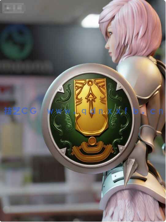 [独立角色] 埃克莱尔·法隆《最终幻想13》游戏角色雕塑3D打印模型(图6)