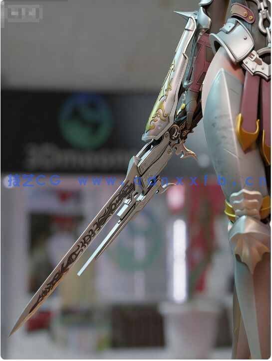 [独立角色] 埃克莱尔·法隆《最终幻想13》游戏角色雕塑3D打印模型(图5)