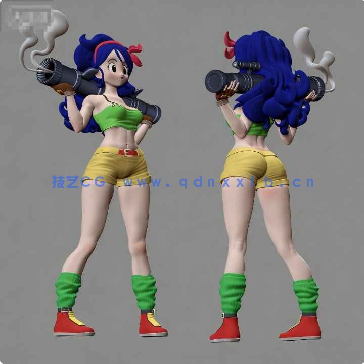 [独立角色] 兰琪《龙珠》动漫角色雕塑3D打印模型(图5)