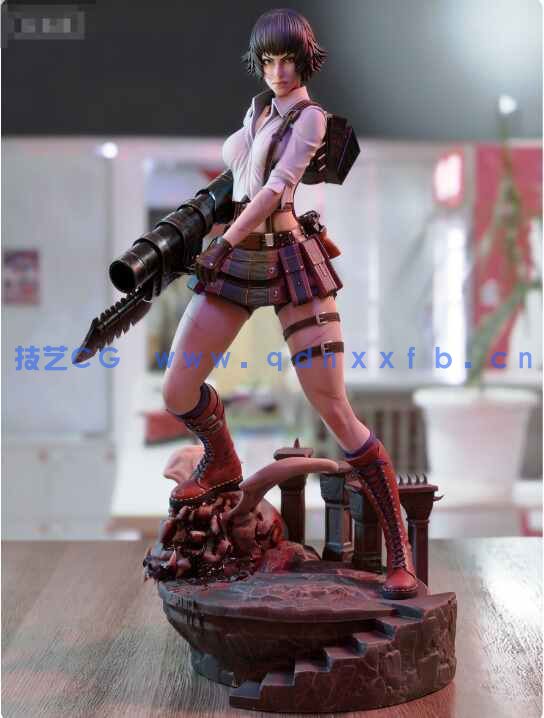 [独立角色] 蕾蒂《鬼泣3》女主角游戏角色雕塑3D打印模型(图2)