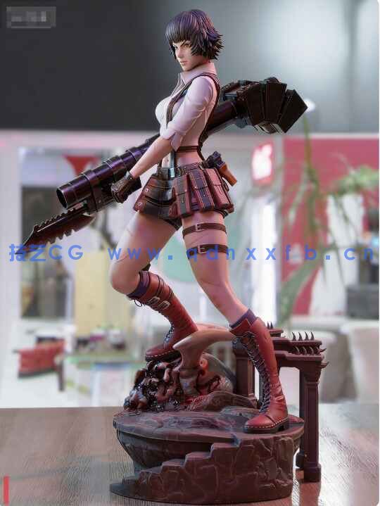 [独立角色] 蕾蒂《鬼泣3》女主角游戏角色雕塑3D打印模型(图3)