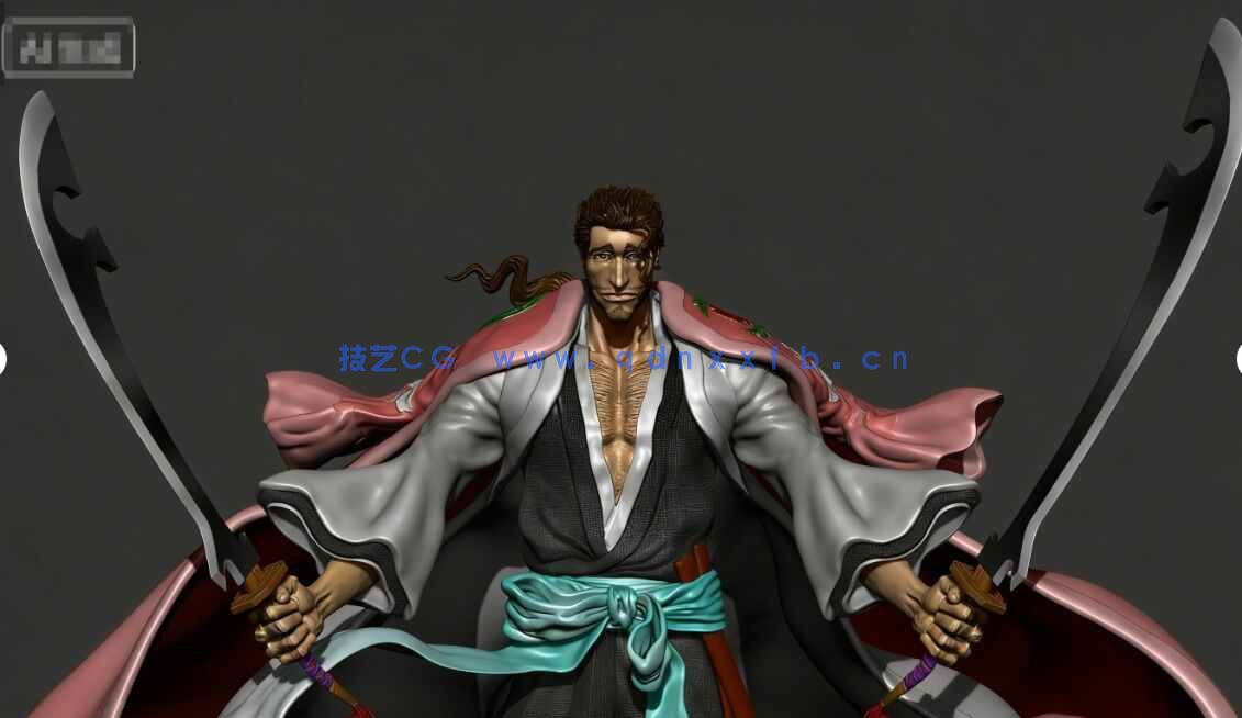 [独立角色] 京乐春水《死神》动漫角色雕塑3D打印模型(图3)