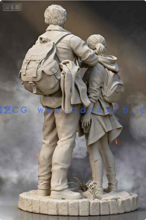 [独立角色] 乔尔与艾莉《最后生还者》游戏角色雕塑3D打印模型(图4)